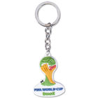 Red Manchester United Football Promotional Keychains Soft PVC / Rubber