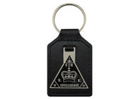 Promotional Gift 3D Leather Pocket Badge, Fashionable Key Ring with Gold Plating