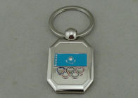 Olympic Advertising Keychain Zinc Alloy Die Casting With Silver Plating