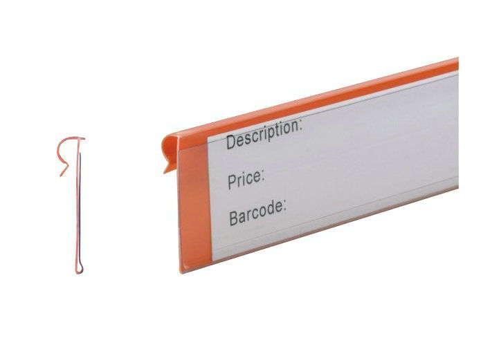 Single Channel Supermarket And Store Price Displaying PVC Clear Plastic Label Holder 31237
