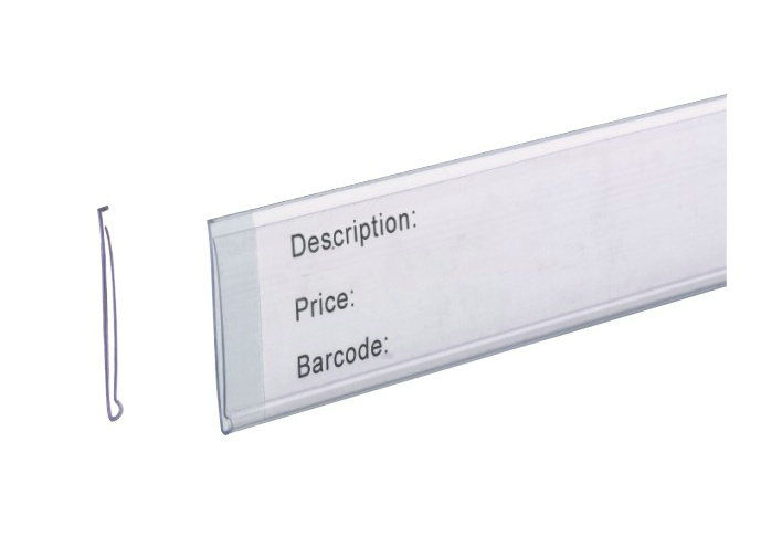 Custom Color PVC Plastic Super market price tag, Clear Plastic Label Holder, Channel Strip Label Holders 31242