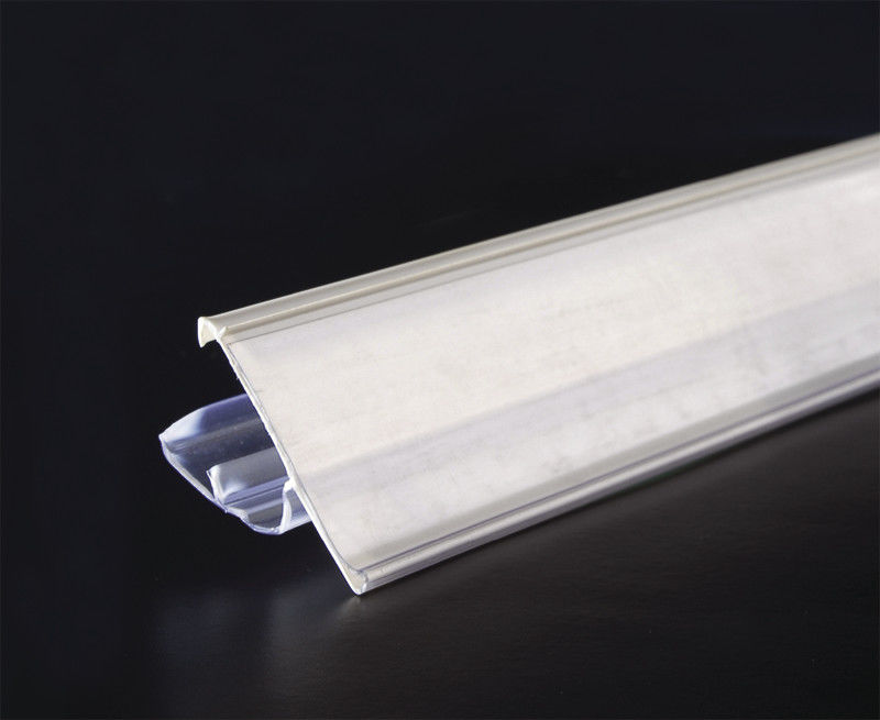 Eco-friendly Custom Plastic Shelf Data Strips for Supermarket , White