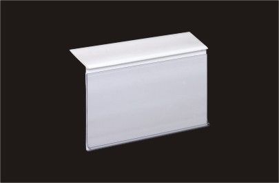 White PVC Shelf Channel Price Tag Holder for Shelves , 40mm Label Height