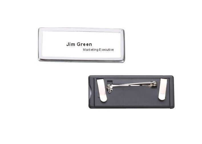 Aluminum Name Badge Conference Name Badge Holders With Print Logo 31013