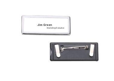 Aluminum Name Badge Conference Name Badge Holders With Print Logo 31013