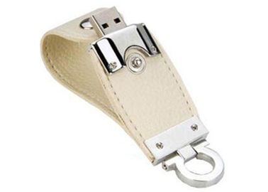 Business Promotional Leather USB Flash Drive USB 2.0 1GB - 64GB Capacity