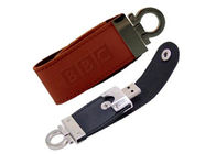 Business Promotional Leather USB Flash Drive USB 2.0 1GB - 64GB Capacity