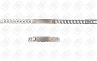 Medical Id Custom Stainless Steel Bracelets With Rose Gold Accents