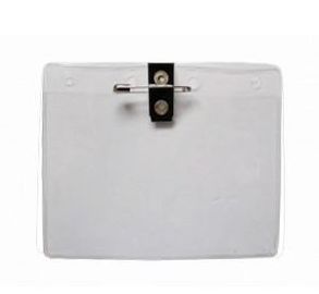 Clear Vinyl Badge Holder With Badge Clip&Safety Pin