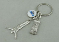 Silver Plating Promotional BUNGY Key Chain Zinc Alloy Die Casting 1 3/4 inch