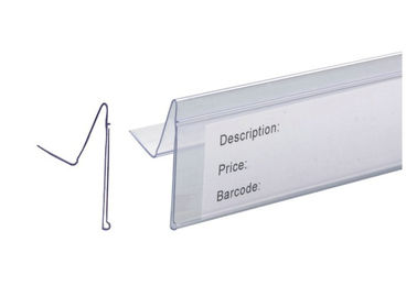 Plastic PVC Custom Color Retail Product Price Label, Clear Plastic Label Holder / Strip Label Holders 31240