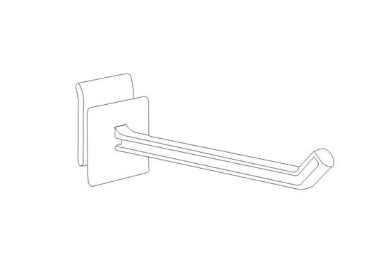 White slat wall, mesh and pegboard 3 - 6 inch PP Plastic Retail Display Hooks 31095,31096,31097,31098