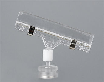 Magnetic Base Advertising POP Display Clip with 30mm Clip , Transparent