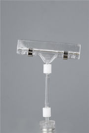 Clear PS POP Display Clip , Advertising Display Small Sign Holders for Mall