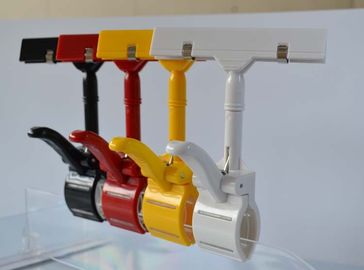 ABS POP Promotion Price Tag Holder Clip , Thumb Shape Plastic Shelving Clips
