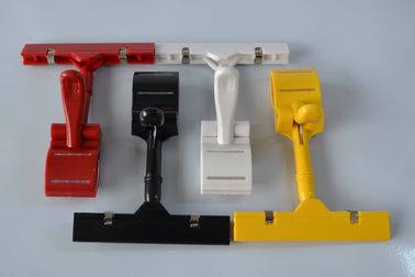 ABS POP Promotion Price Tag Holder Clip , Thumb Shape Plastic Shelving Clips
