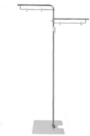Retail Floor Poster Stands , Floor Standing Sign Holders 380mm Pole