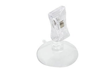 Adjustable Suction cup holder, Retail Sign Holders with swivel joint and spring steel clip 31284