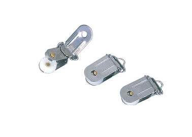 Conference Stainless steel metal flip top hanging ID card holder, name Badge Holder Clip 30278