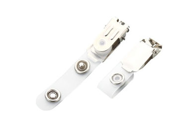 meeting, company and school Metal popper Flip top silver name Badge Holder Clip 30280