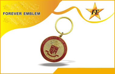 Soft Enamel / Cloisonne Metal Promotional Keychains With Split Ring And Chains