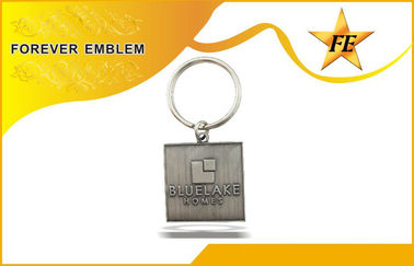 Enamel Iron/ Zinc Alloy Square Promotional Keychains For Anniversary Gifts