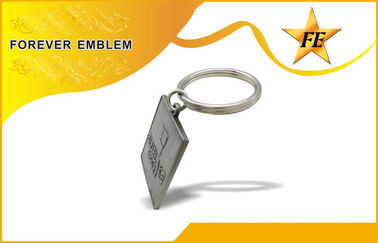 Enamel Iron/ Zinc Alloy Square Promotional Keychains For Anniversary Gifts