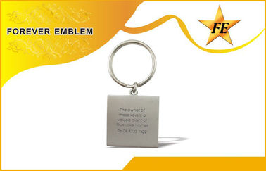 Enamel Iron/ Zinc Alloy Square Promotional Keychains For Anniversary Gifts