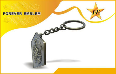 Low Cadmium Zinc Alloy Promotional Keychains / Keyring With Custom Design