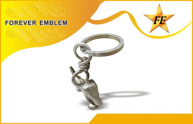 Stainless Iron , Aluminum 3D metal Promotional Keychains With Antique Plating Finish