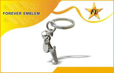 Stainless Iron , Aluminum 3D metal Promotional Keychains With Antique Plating Finish