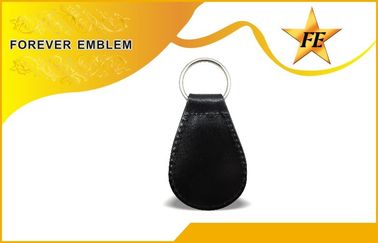 Genuine , PU , PVC Leather Promotional Keychains With Custom Metal Logo