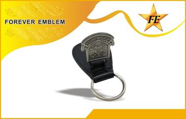 Genuine , PU , PVC Leather Promotional Keychains With Custom Metal Logo