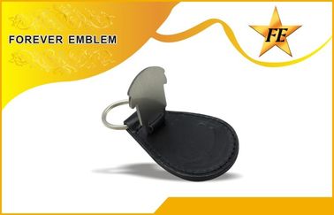 Genuine , PU , PVC Leather Promotional Keychains With Custom Metal Logo