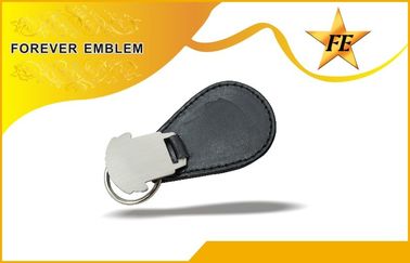 Genuine , PU , PVC Leather Promotional Keychains With Custom Metal Logo