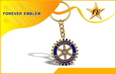 Bronze Imitation Hard Enamel Metal Promotional Keychains With Gold Plating