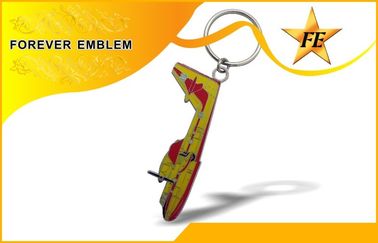 Bronze Printed Custom Metal Promotional Keychains With Gold Plating