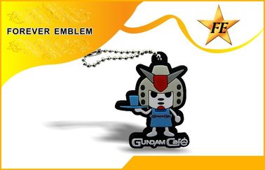 Both Side Logo Soft PVC 3D Custom Design Promotional Keychains With Light