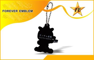 Both Side Logo Soft PVC 3D Custom Design Promotional Keychains With Light