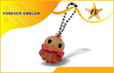 Both Side Logo Soft PVC 3D Custom Design Promotional Keychains With Light
