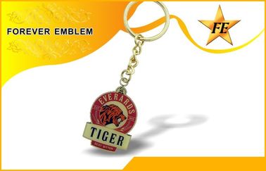 Printed Logo Metal Promotional Keychains With Epoxy For Business Gift