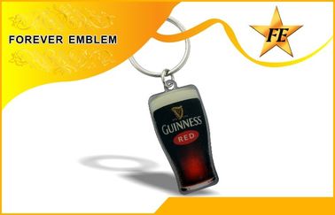 Printed Logo Metal Promotional Keychains With Epoxy For Business Gift