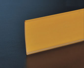 Customized Supermarket Store Shelf Data Strips PVC for Malls , Yellow