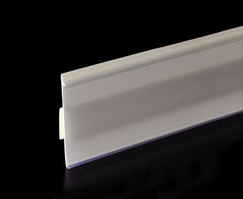 Recycling Supermarket PVC Shelf Data Strips Price Holders 32mm / 39mm
