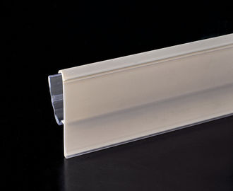 Colored Plastic Adhesive Shelf Data Strips In Supermarket Store , White