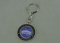 Brass Stamped Promotional Keychain Offset Printing With Synthetic Enamel