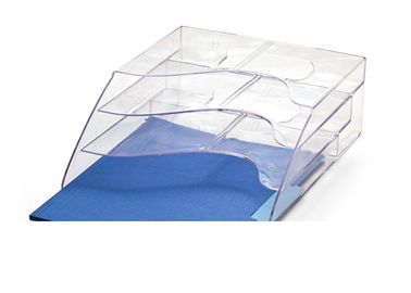 Literature Floor Acrylic Display Stands For Bookshop / Library  Clear Color