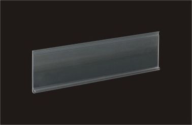 Library Shelf Plastic Label Holder , Supermarket Display Clear PVC Data Strip 30mm