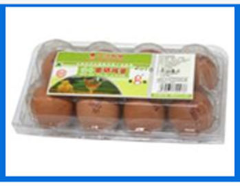PVC Clear Plastic Egg Cartons , Transparent 8 Cavities egg holder tray