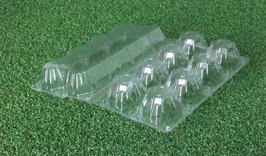 PVC Clear Plastic Egg Cartons , Transparent 8 Cavities egg holder tray
